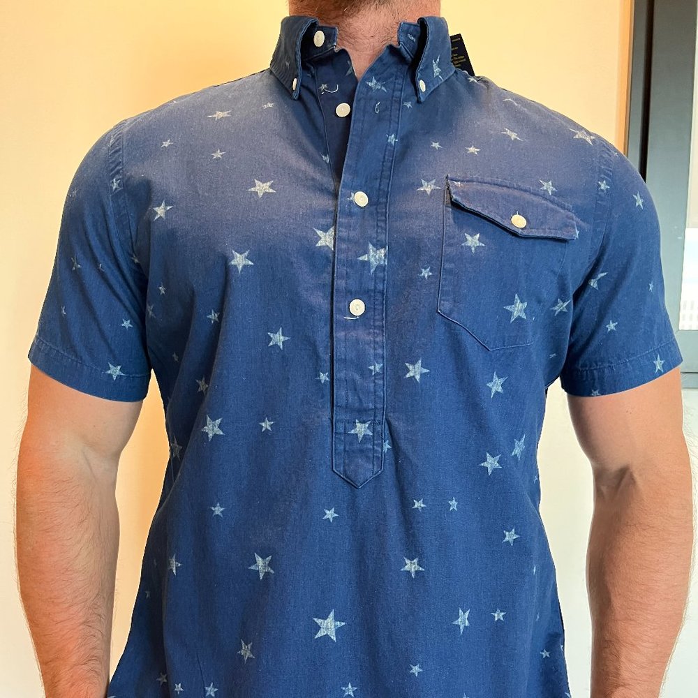 NEW - Ralph Lauren - Short Sleeve Button Up Shirt - Star Print - Size L